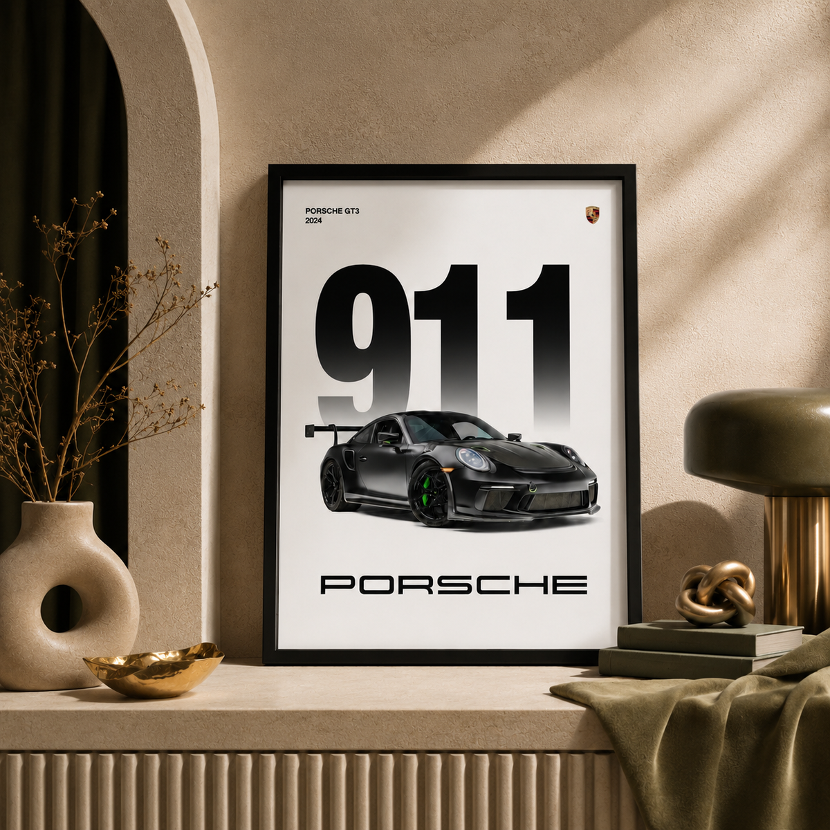 Midnight 911 — Porsche GT3 Automotive Framed Wall Art | GH-F033