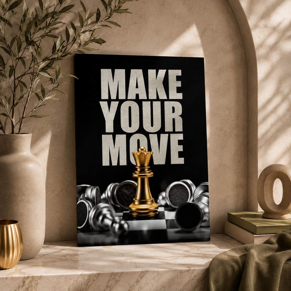Make Your Move — Motivational Chess Framed Wall Art | GH-F029