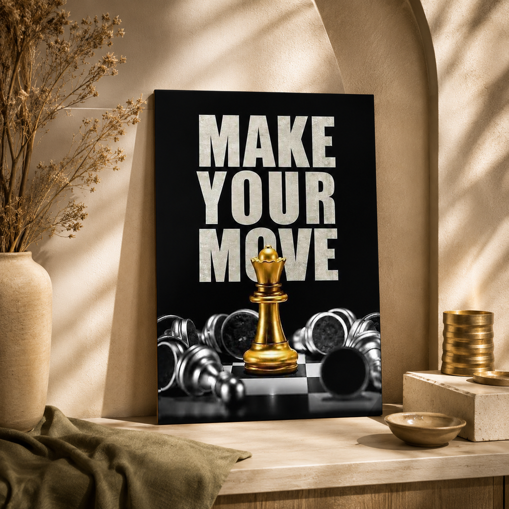 Make Your Move — Motivational Chess Framed Wall Art | GH-F029