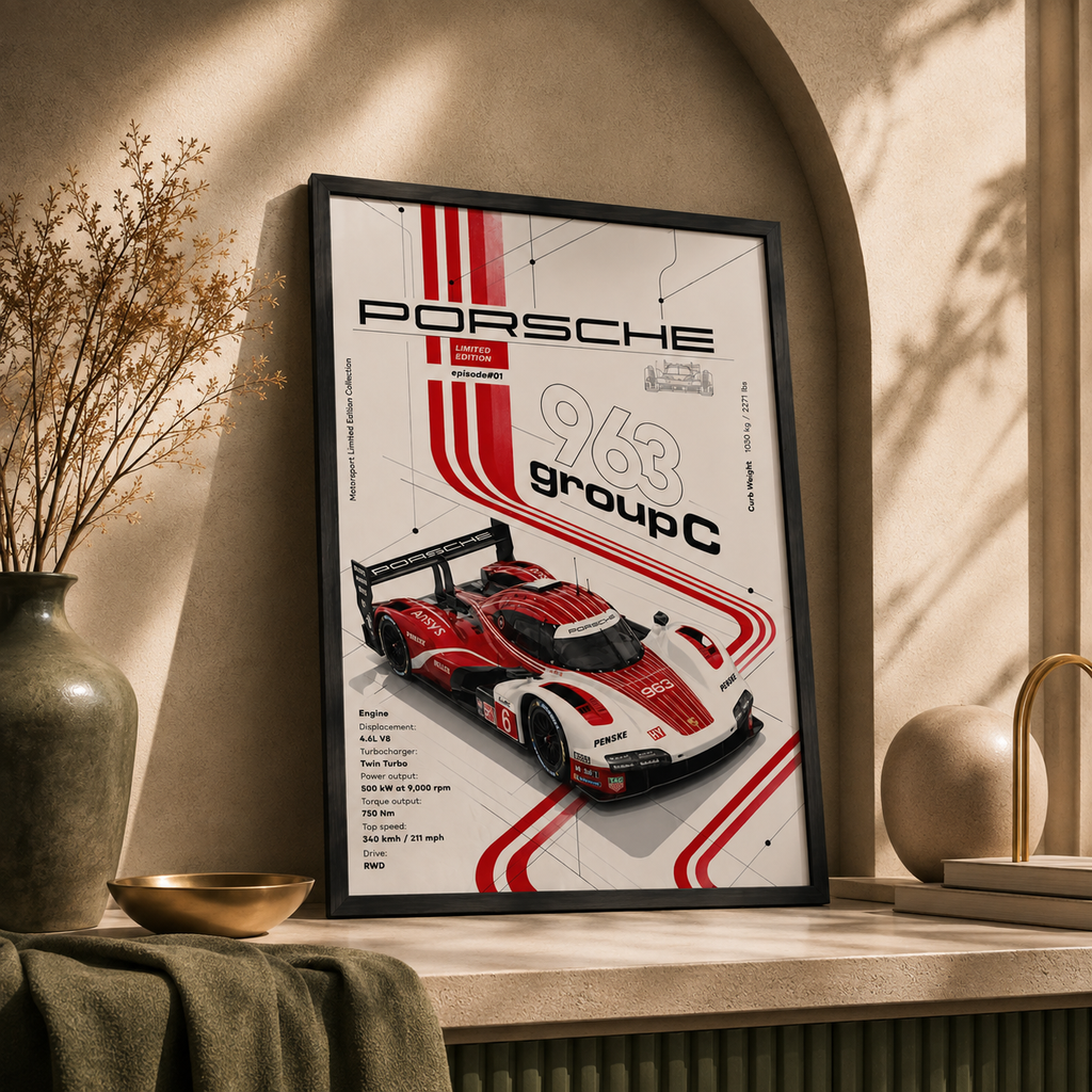 Race Engineering — Porsche 963 Hypercar Framed Wall Art | GH-F041
