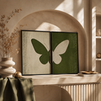 Olive Wings — Butterfly Framed Wall Art Set | GH-F006