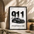 Midnight 911 — Porsche GT3 Automotive Framed Wall Art | GH-F033