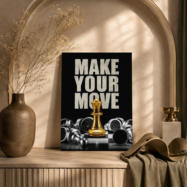 Make Your Move — Motivational Chess Framed Wall Art | GH-F029
