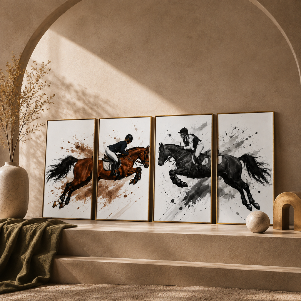 Equestrian Motion — Horse Racing Framed Wall Art | GH-F020