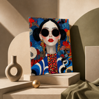 Scarlet Muse — Fashion Portrait Framed Wall Art | GH-F002