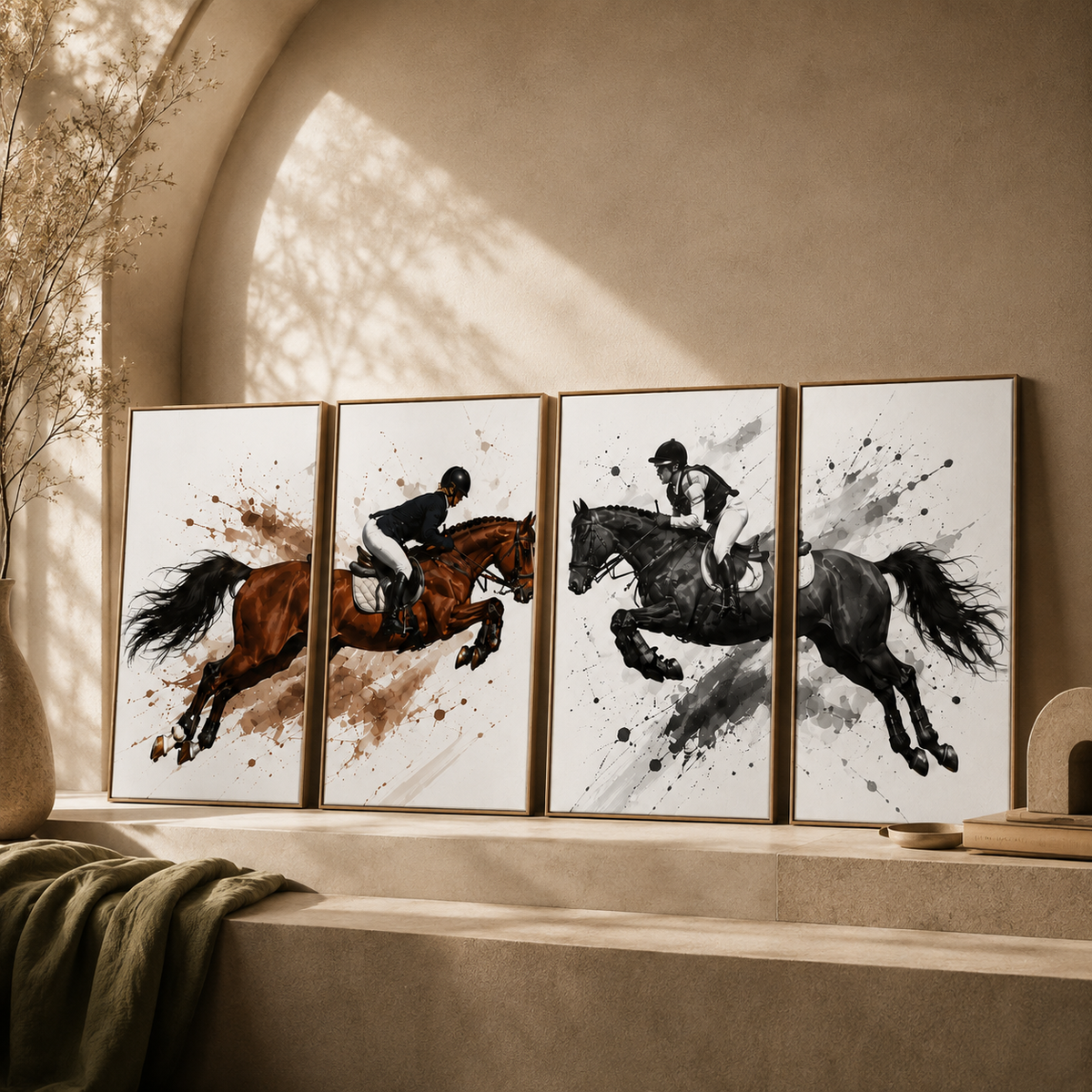 Equestrian Motion — Horse Racing Framed Wall Art | GH-F020