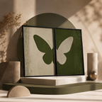 Olive Wings — Butterfly Framed Wall Art Set | GH-F006