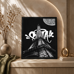 Midnight in Paris — Eiffel Tower Monochrome Framed Wall Art | GH-F065
