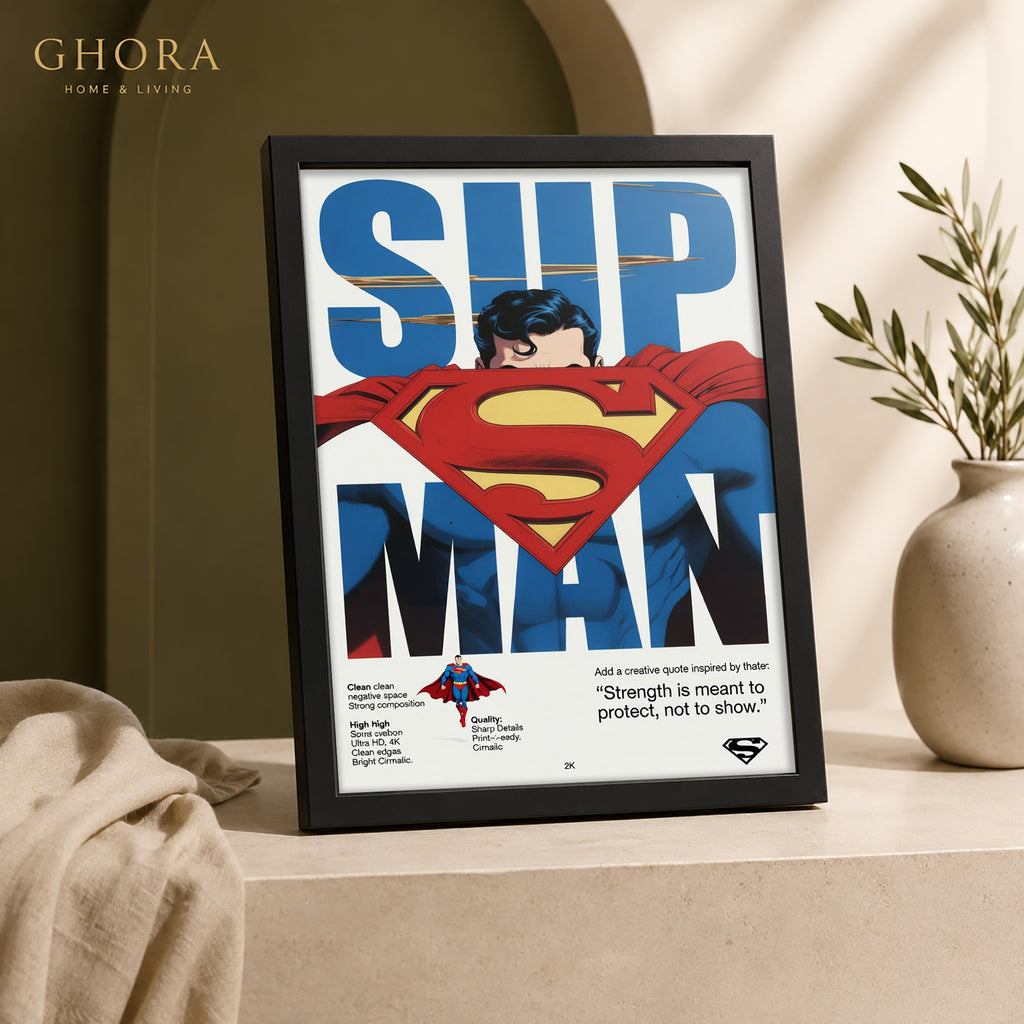Man of Steel — Superman Comic Framed Wall Art | GH-F070