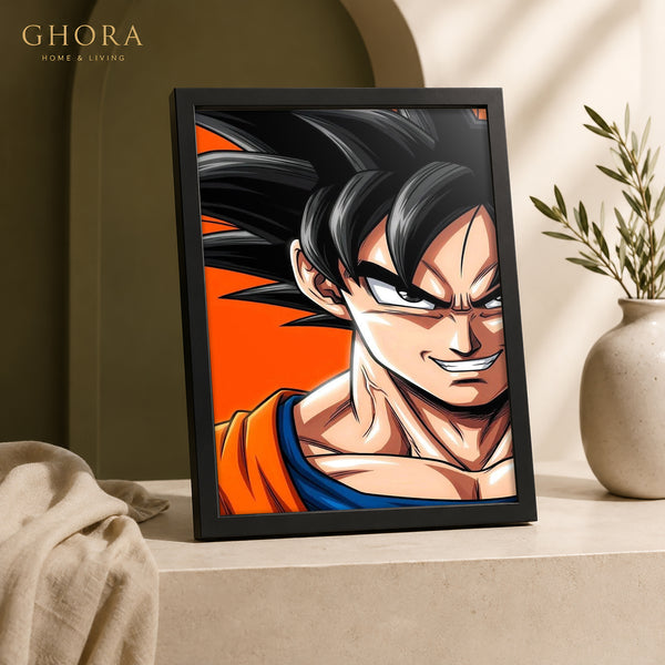 Saiyan Focus — Goku Anime Framed Wall Art | GH-F086