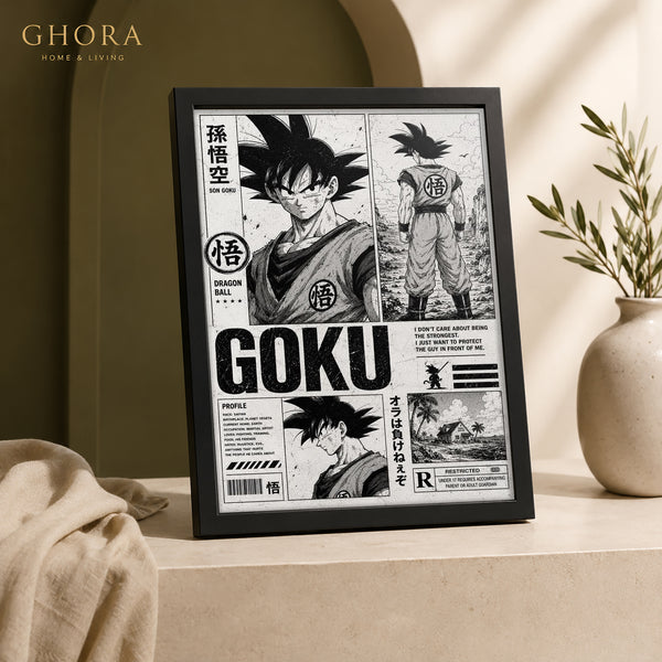 Manga Saiyan — Goku Anime Framed Wall Art | GH-F094