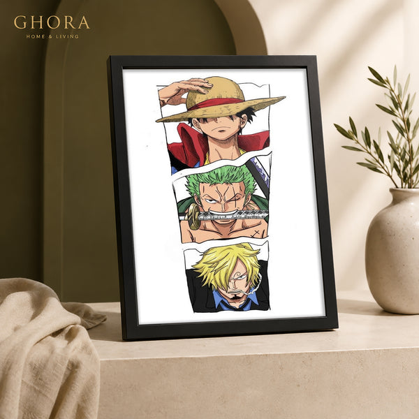 Straw Hat Trio — One Piece Anime Framed Wall Art | GH-F099