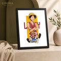 Straw Hat Smile — Luffy Anime Framed Wall Art | GH-F106