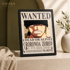 Wanted Swordsman — Roronoa Zoro Anime Framed Wall Art | GH-F109