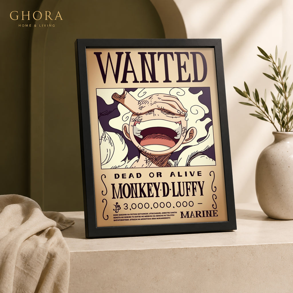 Wanted Captain — Monkey D. Luffy Anime Framed Wall Art | GH-F111