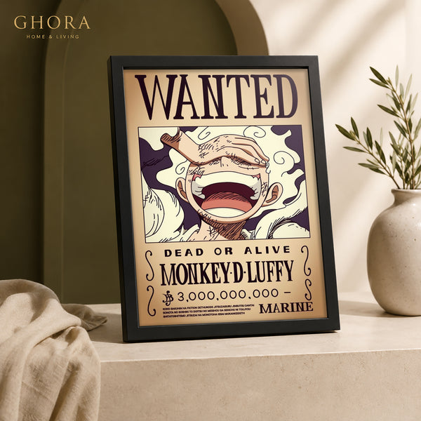 Wanted Captain — Monkey D. Luffy Anime Framed Wall Art | GH-F111