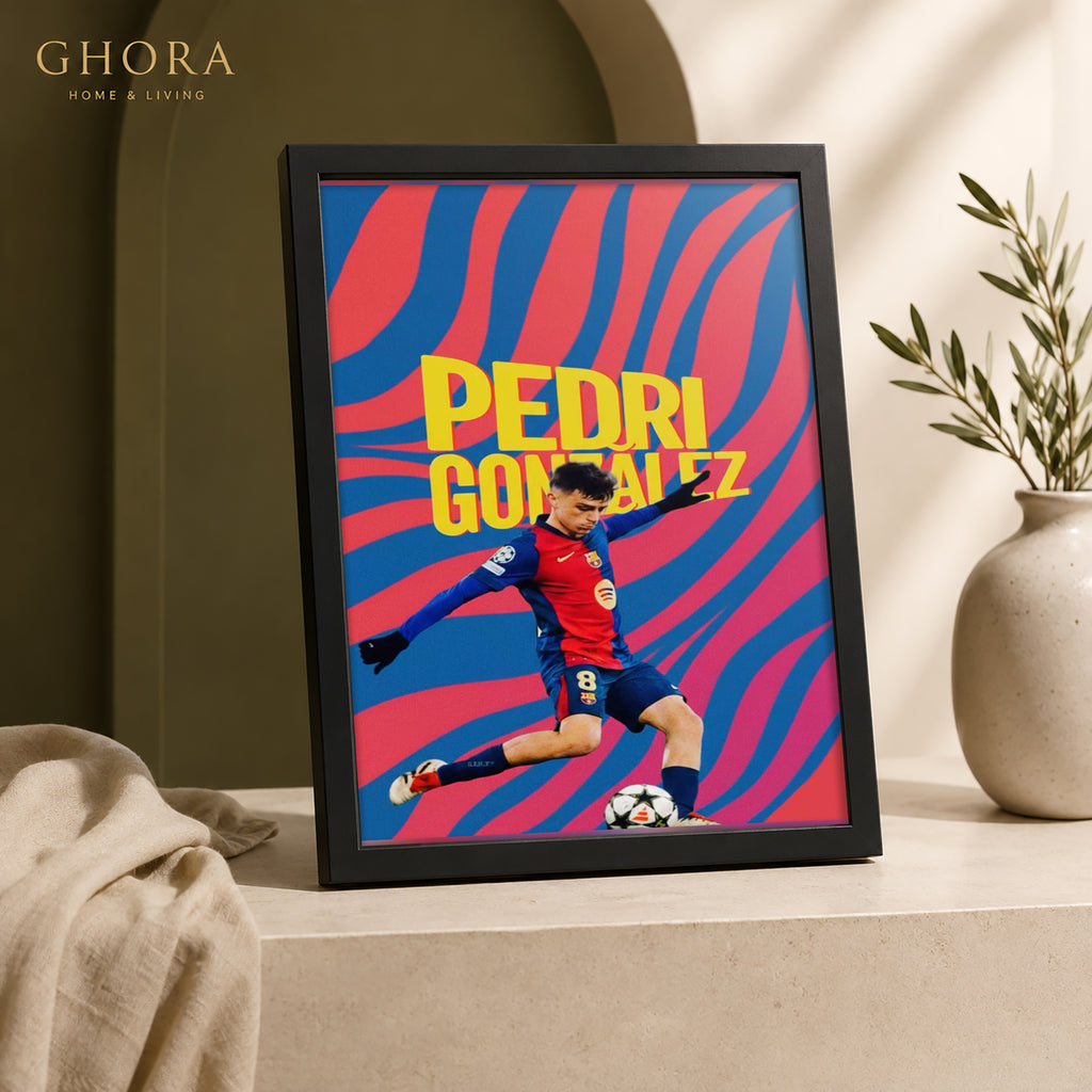 Midfield Rhythm — Pedri Football Framed Wall Art | GH-F116