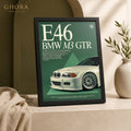 E46 Legend — BMW E46 M3 GTR Automotive Framed Wall Art | GH-F142