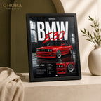 E30 Red — BMW E30 Automotive Framed Wall Art | GH-F168