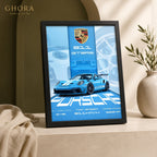 GT3 RS Blue — Porsche 911 GT3 RS Automotive Framed Wall Art | GH-F185