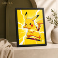 Pikachu Thunder — Pikachu Cartoon Framed Wall Art | GH-F189