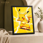 Pikachu Thunder — Pikachu Cartoon Framed Wall Art | GH-F189