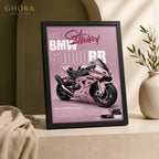 S1000RR Pink — BMW S1000RR Motorcycle Framed Wall Art | GH-F193