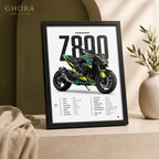 Z800 Spec — Kawasaki Z800 Motorcycle Framed Wall Art | GH-F199