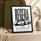 Regera White — Koenigsegg Regera Automotive Framed Wall Art | GH-F207