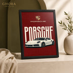 Porsche Red — Porsche Automotive Framed Wall Art | GH-F221