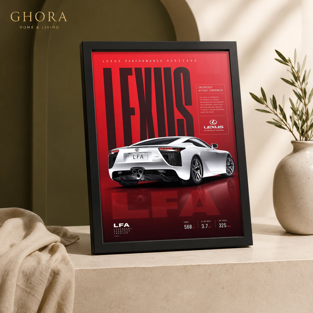 LFA Red — Lexus LFA Automotive Framed Wall Art | GH-F225