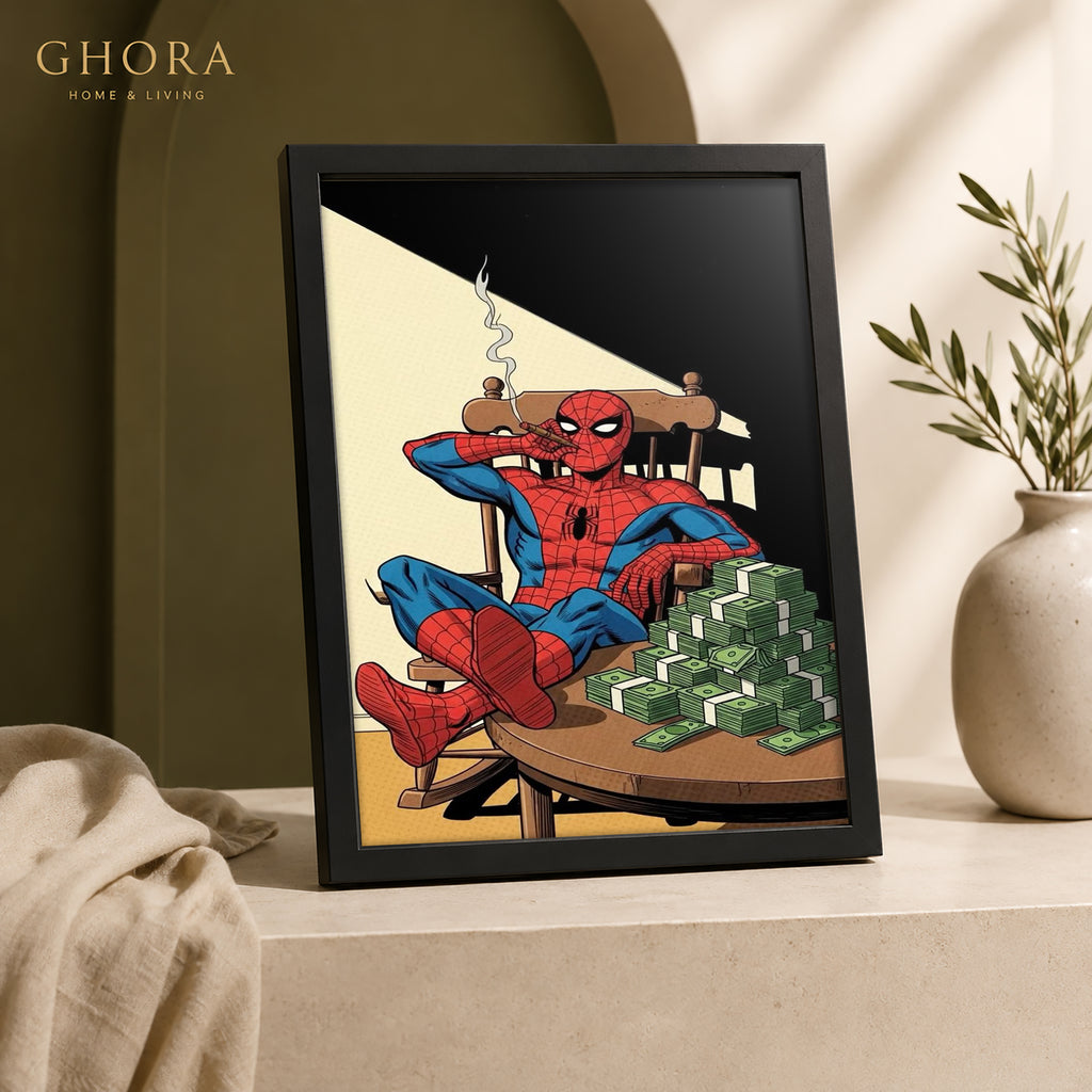 Web Hero Hustle — Web Hero Comic Framed Wall Art | GH-F242