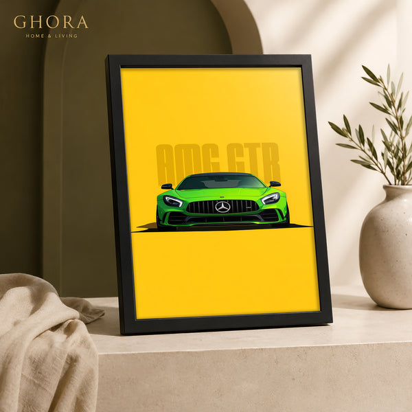 AMG GT R Green — Mercedes AMG GT R Automotive Framed Wall Art | GH-F243