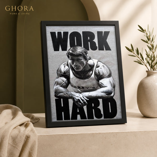Work Hard — Gym Motivation Motivational Framed Wall Art | GH-F252