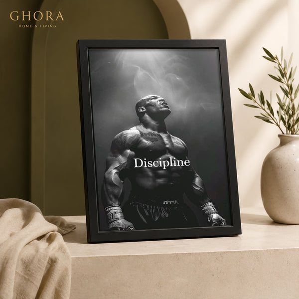 Discipline Smoke — Gym Motivation Motivational Framed Wall Art | GH-F258
