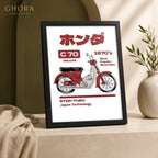 Super Cub C70 — Honda C70 Motorcycle Framed Wall Art | GH-F267