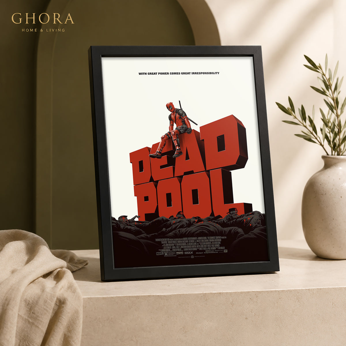 Deadpool Minimal — Deadpool Comic Framed Wall Art | GH-F274