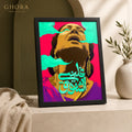 Arabic Pop Portrait — Pop Art Portrait Arabic Pop Culture Framed Wall Art | GH-F283