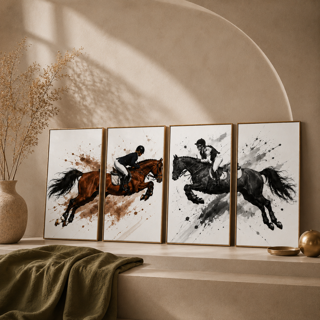Equestrian Motion — Horse Racing Framed Wall Art | GH-F020