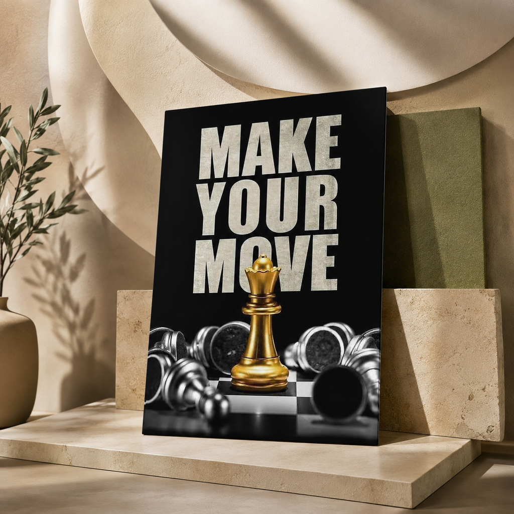Make Your Move — Motivational Chess Framed Wall Art | GH-F029