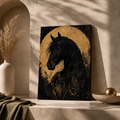 Midnight Majesty — Black Horse Framed Wall Art | GH-F011